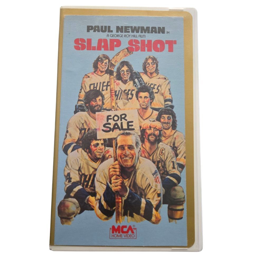 Slap‎ Shot VHS Paul Newman Cult Classic Sports Comedy Hard Shell Rare 1985